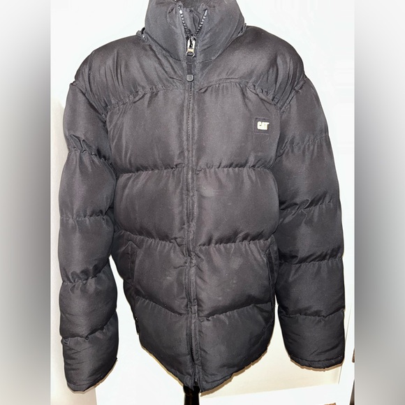 Men’s CAT Caterpillar Workwear Thick Soft Black Coat size XXL. READ - Picture 1 of 9